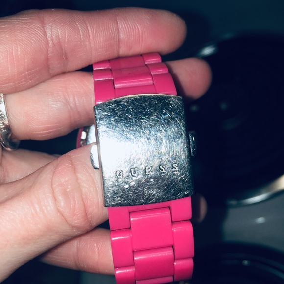 Juniors Pink Guess watch w/ bling (older child) - Picture 4 of 7